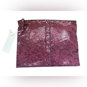 Raj Leather Clutch Purple